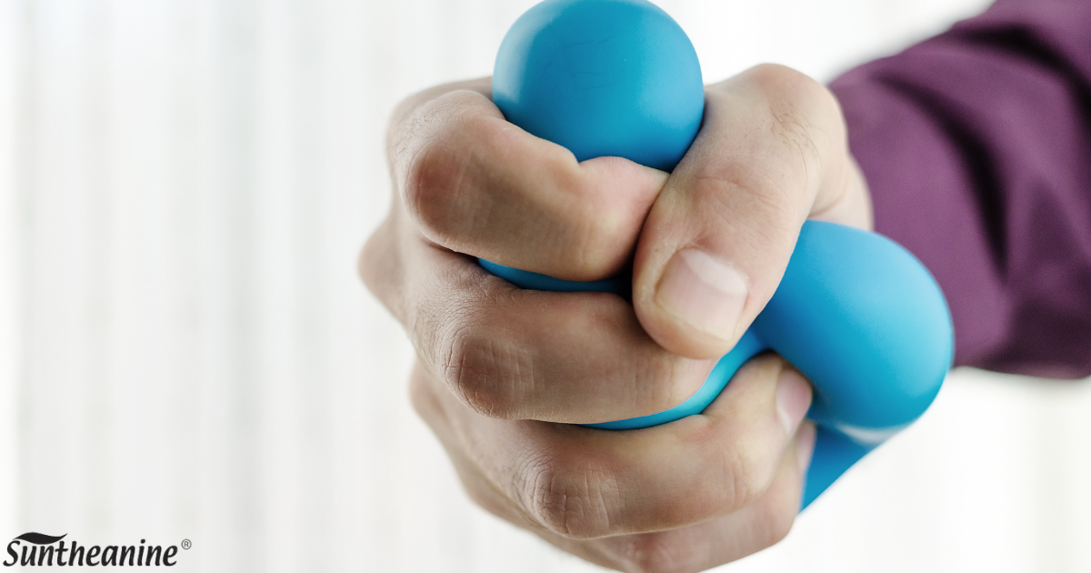 Anti-stress balls in hand